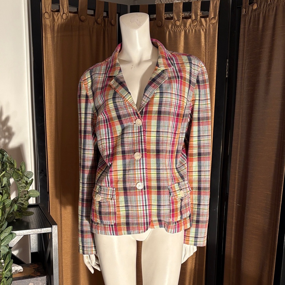 Madras Plaid Women's Blazer